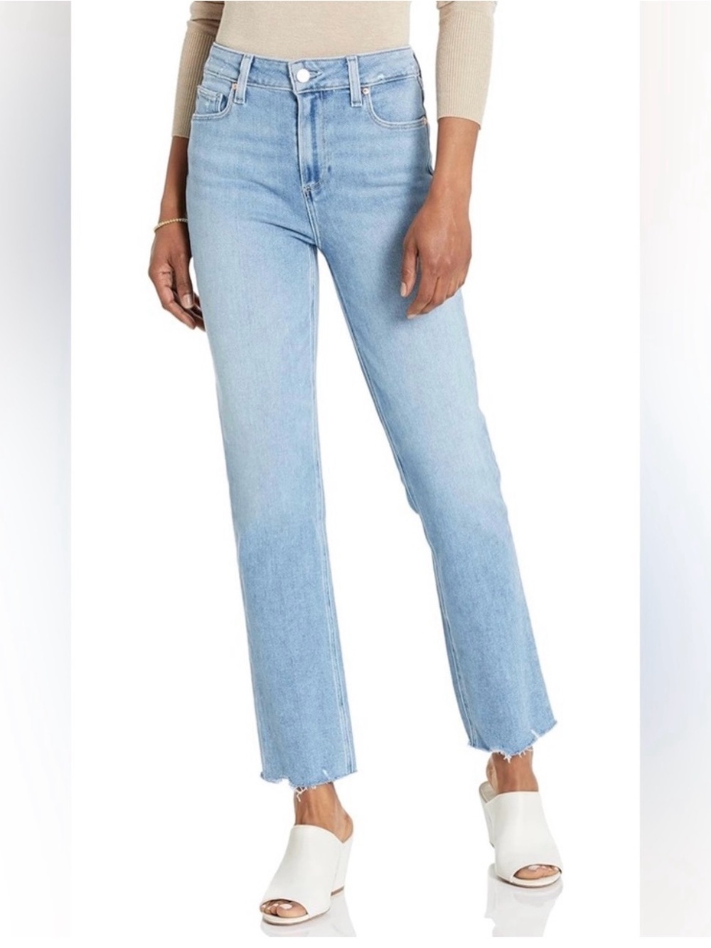 PAIGE Light Blue Wide Leg Jeans